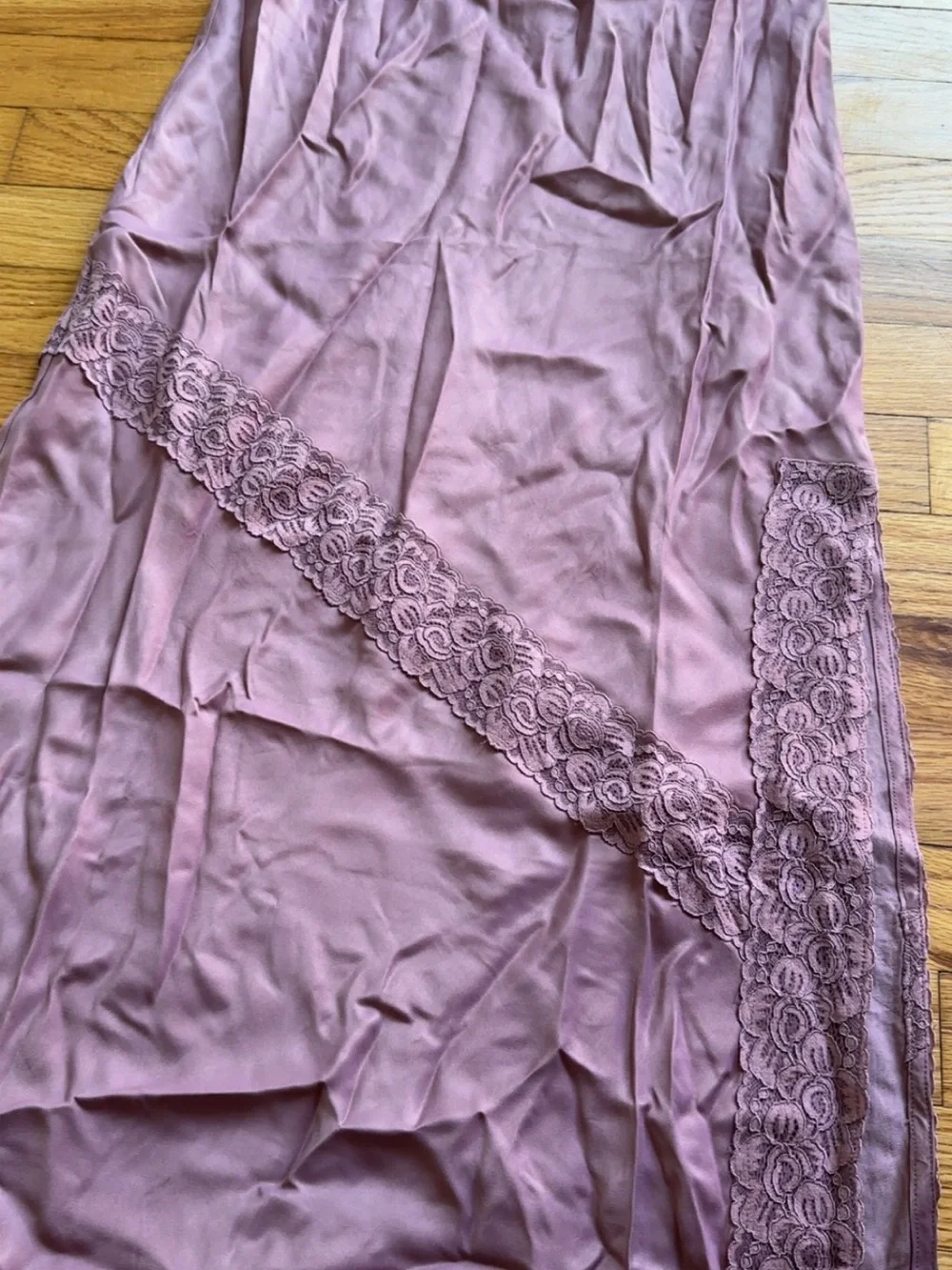 Free People Rosewood Lace-Trim Sleep Shirt & Maxi Skirt Set
